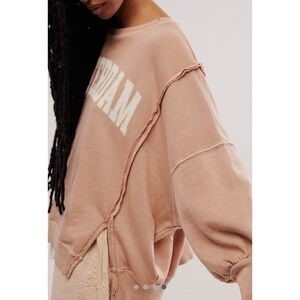 Amsterdam Graphic Camden Pullover Sweatshirt Free People NWT Medium